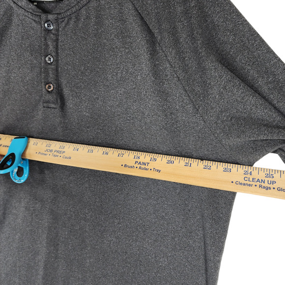 GAIAM Mens Pullover Sweatshirt sz XL Gray 1/4 Button Soft Loungewear Athleisure - Picture 10 of 11